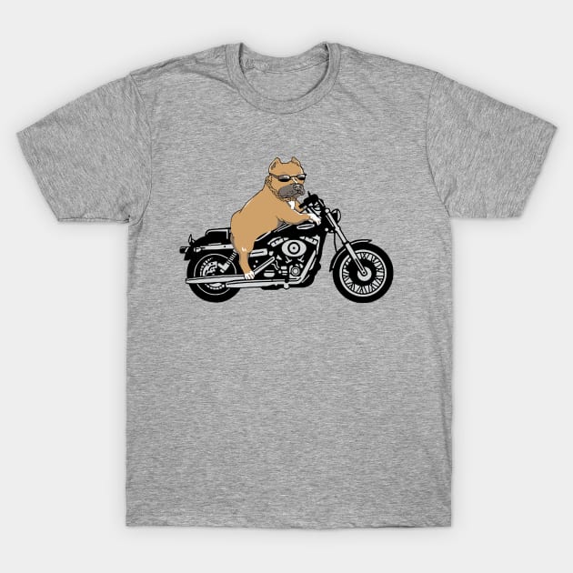 Pit Bull Bike T-Shirt by ChuckDuncanArt